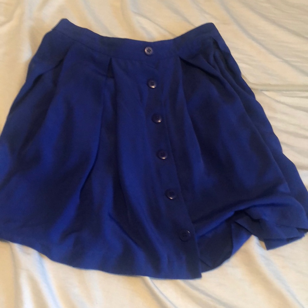 Collective Concepts Blue Pleated Skirt